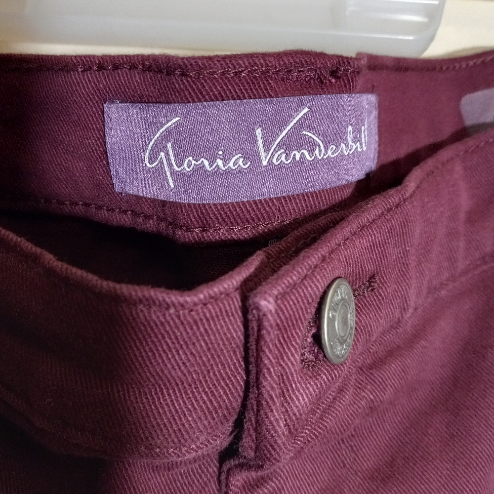 Gloria Vanderbilt Women's Plum Straight Leg Jeans Sz 22W - Picture 3 of 5